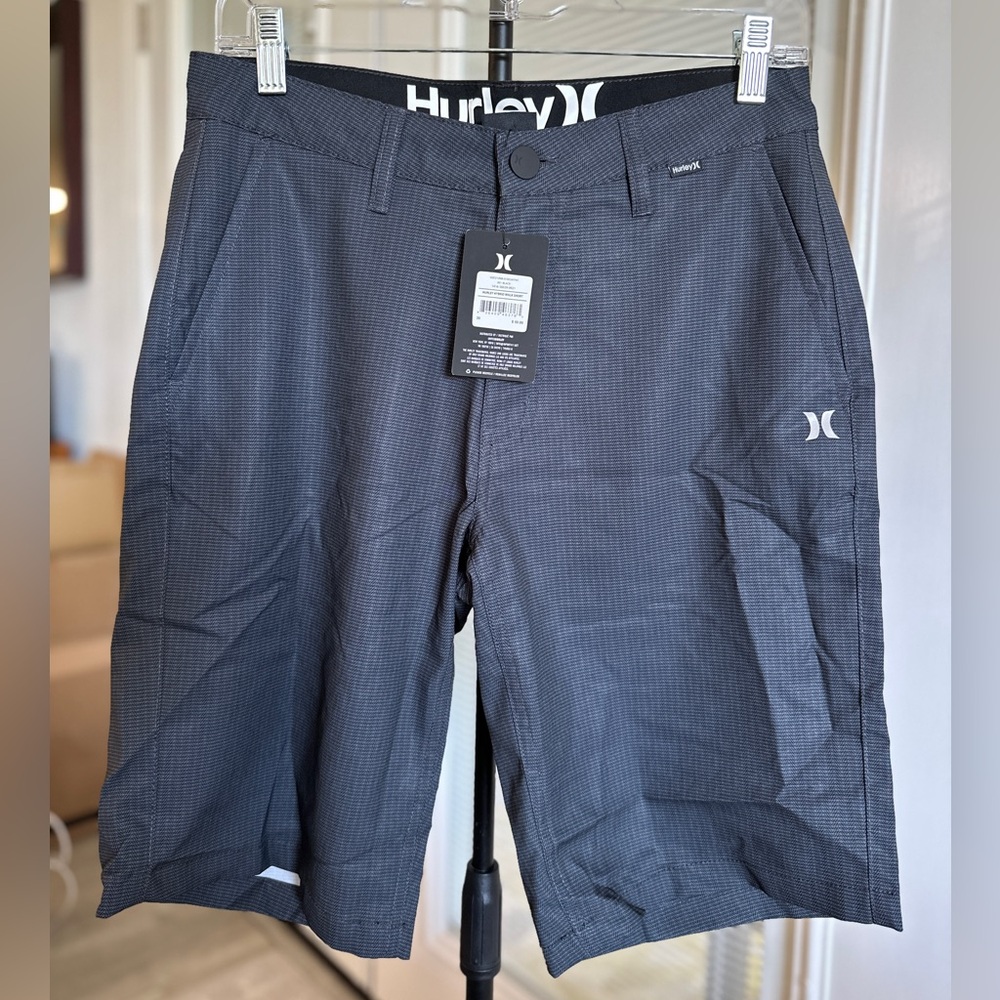 Hurley Hybrid Walk Shorts Size 30 Black NWT